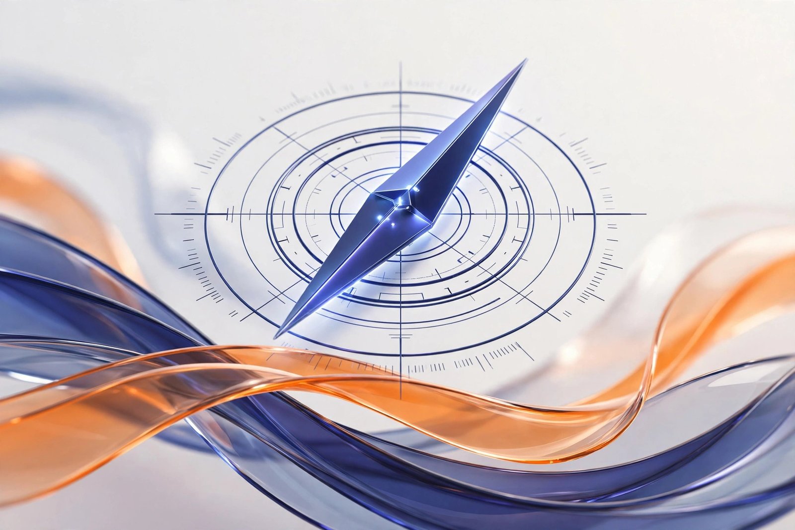 Abstract visual of precise direction and data-driven marketing strategy