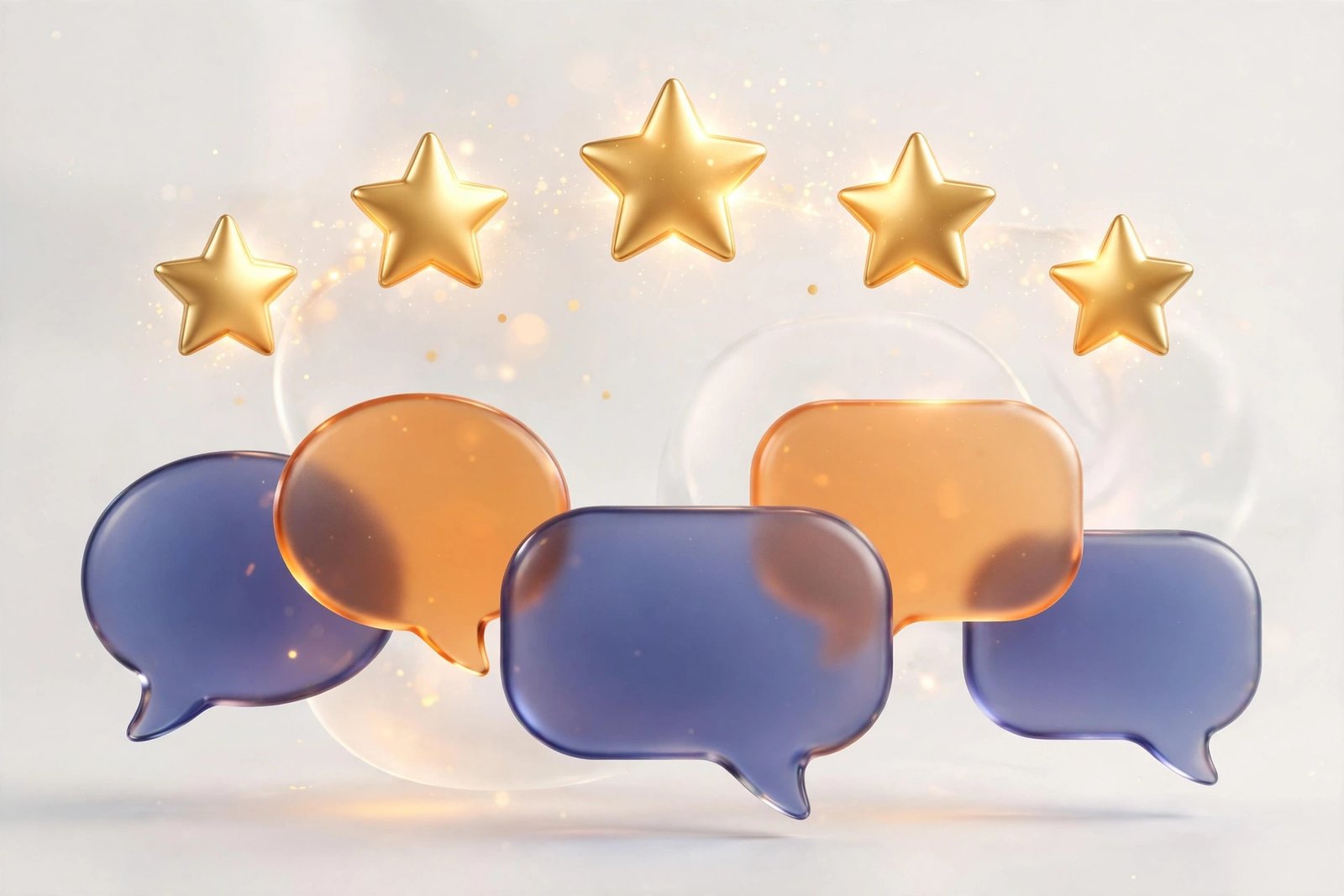 Five-star client rating visual
