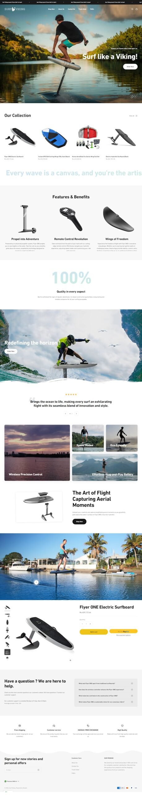 Surf Viking Surfboards Store — project by Digital Surgeons Hub