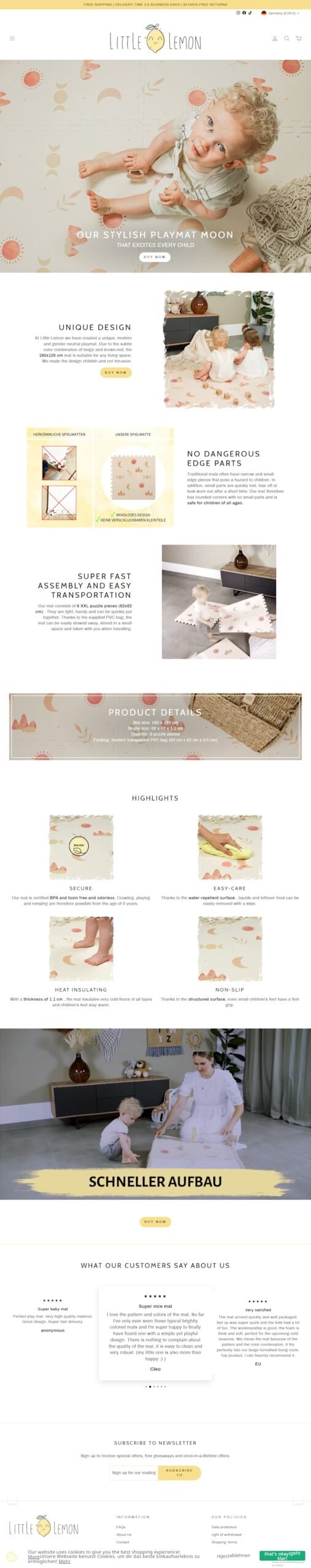 Little Lemon Baby Store — project by Digital Surgeons Hub