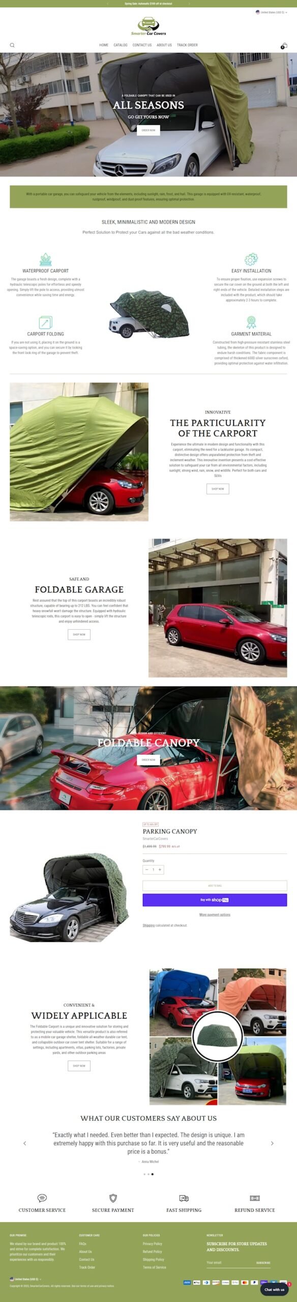 Smart Car Covers Store — project by Digital Surgeons Hub