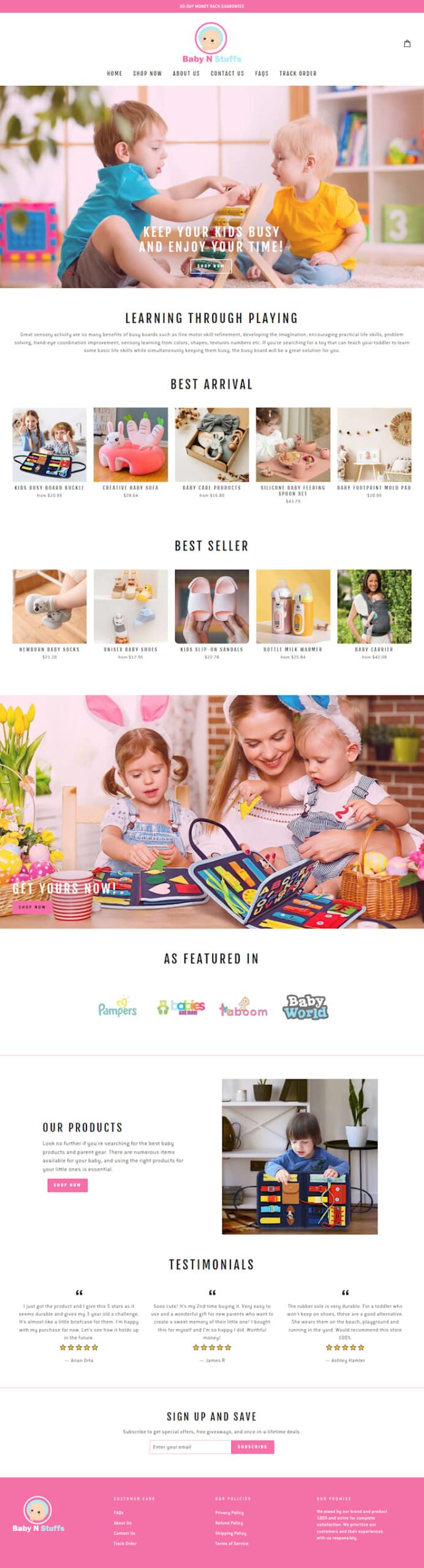 Babynstuff Baby Store — project by Digital Surgeons Hub