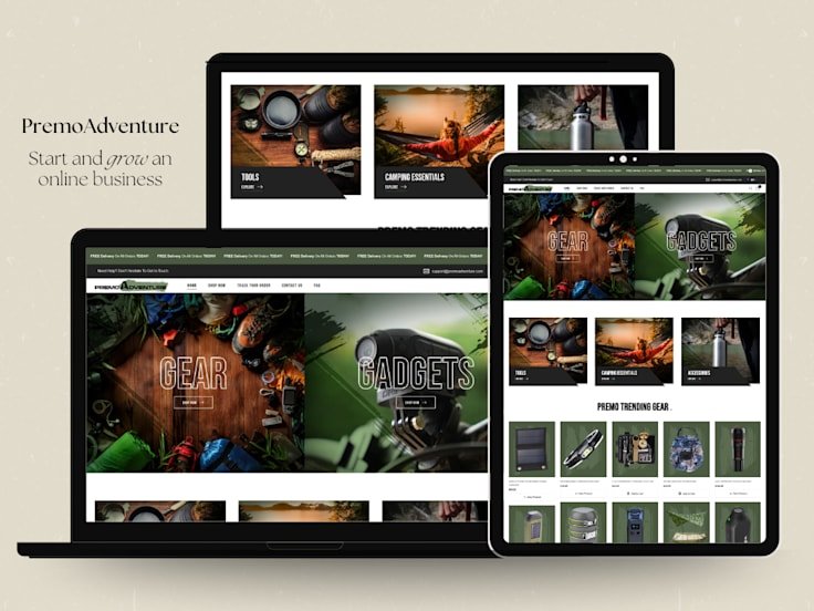 PremoAdventure Camping Store — project by Digital Surgeons Hub