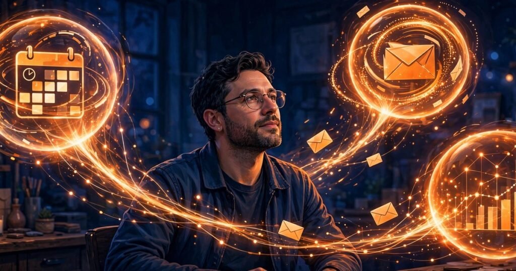 AI agents for small business working across a digital workflow