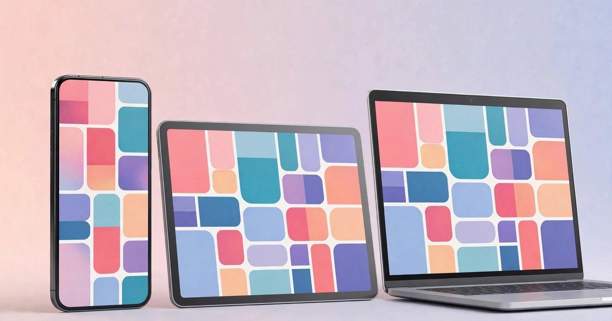 Responsive web design on mobile, tablet and desktop