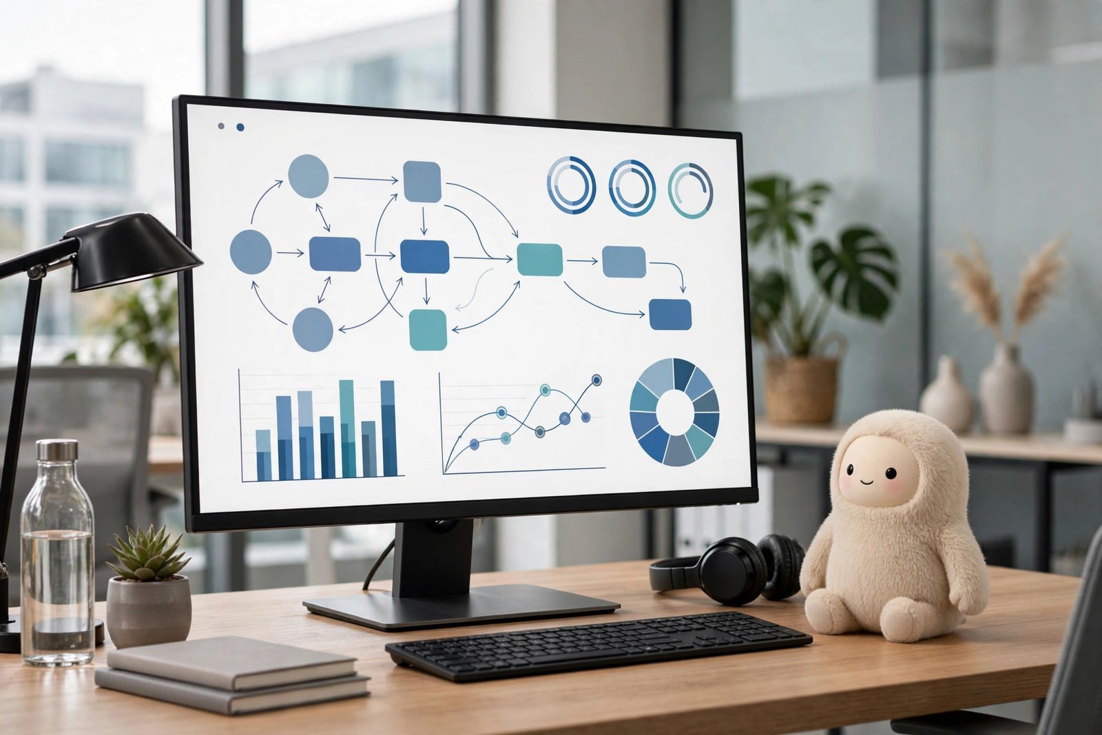 Illustration of an AI automation command center